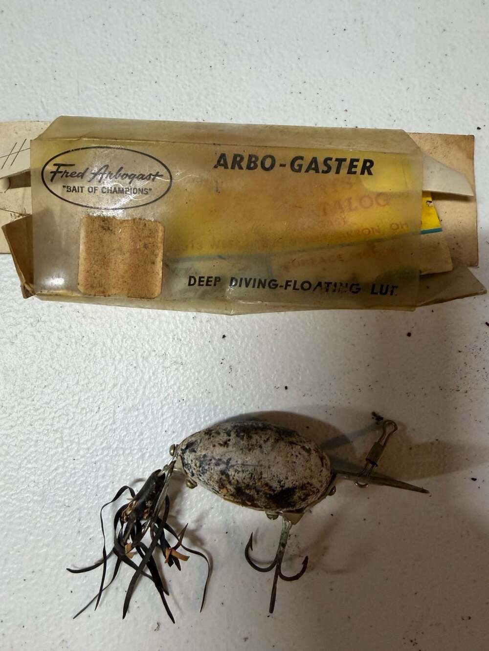 Vintage Fred Arbogast Arbo-Gaster 5/8 oz Deep Diving Fishing Lure with Original